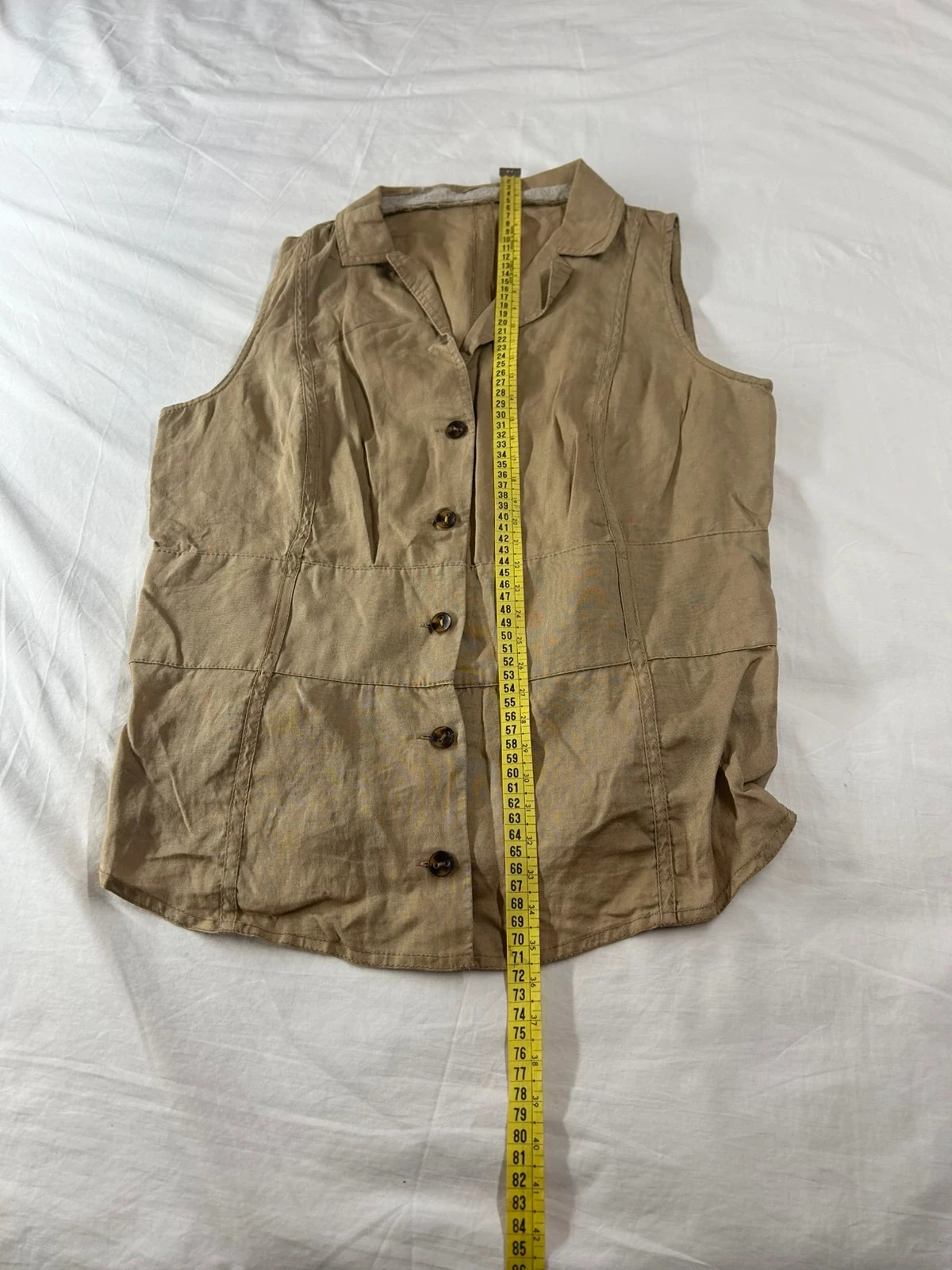 Chemise manches courtes beige vintage – photo 6